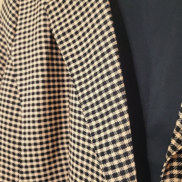 Candace Cameron Bure Gingham Blazer Jacket 2XP Black/ Rose Academia Transitional - Picture 9 of 15